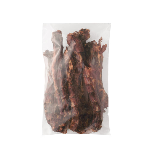 Cous de canard séchés – sachet de 300 g, friandises naturelles pour chien, riches en protéines et calcium, idéales pour la mastication et la santé dentaire.