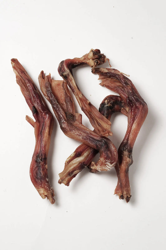 Pattes de canard séchées – friandises naturelles sans additifs, croquantes et riches en protéines, idéales pour chiens de toutes tailles.