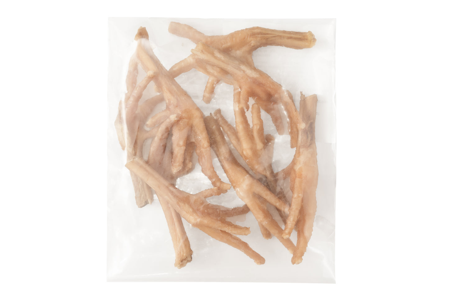 Pattes de poulet séchées 100 g – friandises naturelles pour chien, croquantes et riches en calcium, idéales pour l’hygiène dentaire et la mastication.